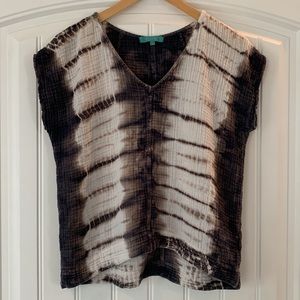 River + Sky Tie Dye Organic Cotton Gauze Top